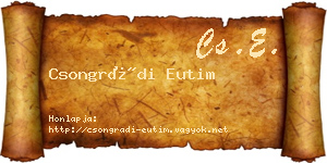 Csongrádi Eutim névjegykártya